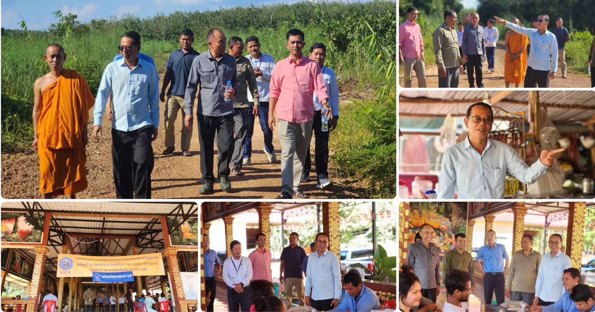 លោកអភិបាលស្រុកស្ទោង ដឹកនាំក្រុមការងារចុះពិនិត្យការិយាល័យចុះឈ្មោះបោះឆ្នោត និងសួរសុខទុក្ខកម្មករ កម្មការិនីចំការកៅស៊ូ C.R.C.K